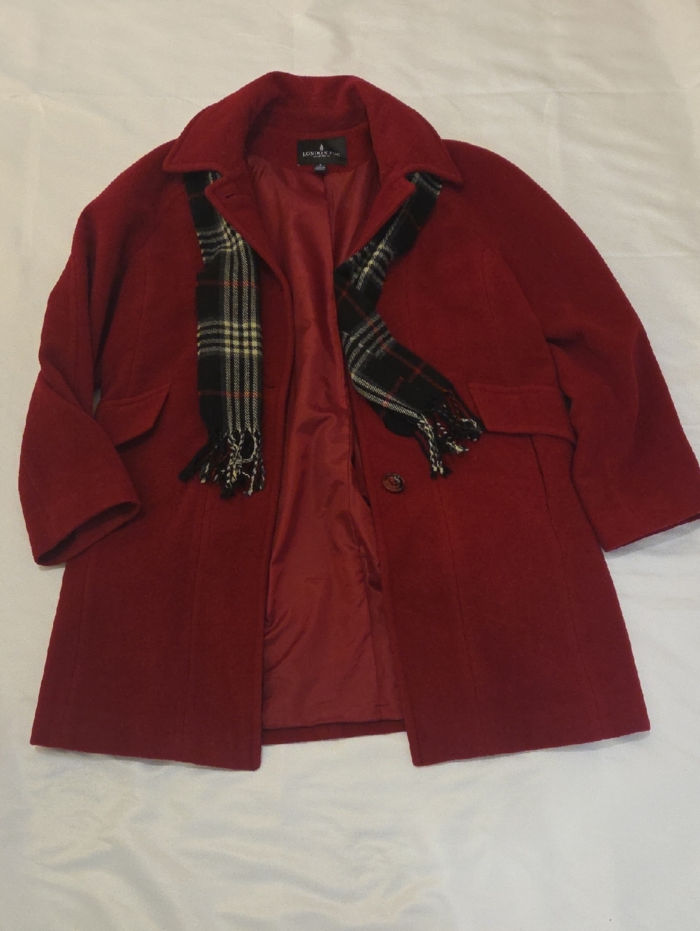 London Fog Womens Wool Blend Coat
